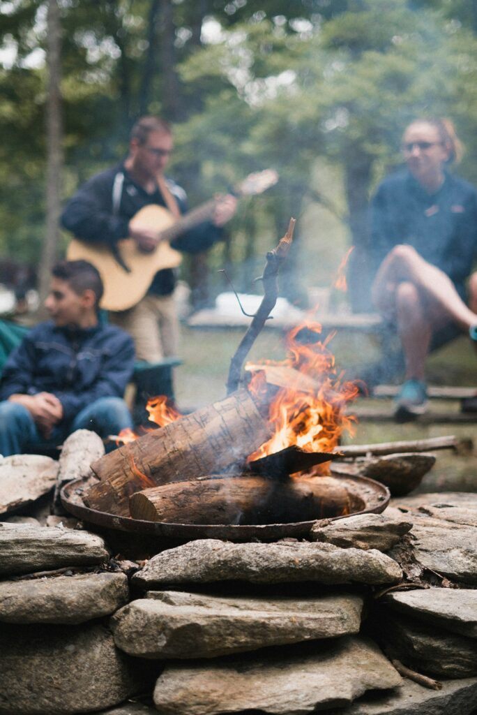 friends around a campfire
